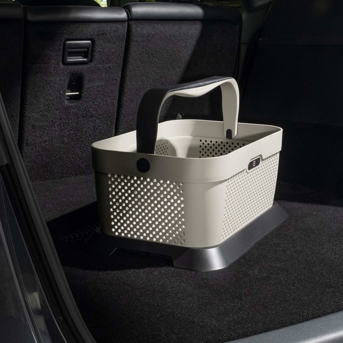 Luxusní nákupní košík do auta, Rati Basket, White - Designed for Tesla