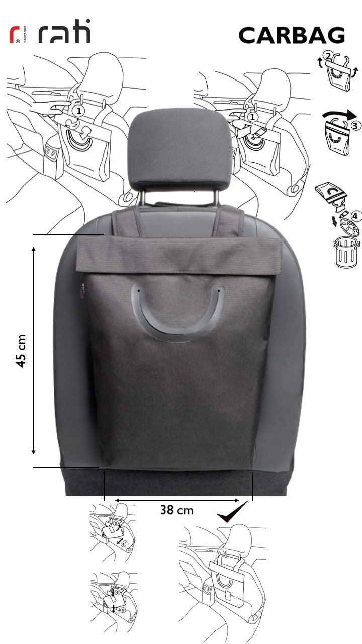 Luxusní koš do auta, Rati Car Bag Bin