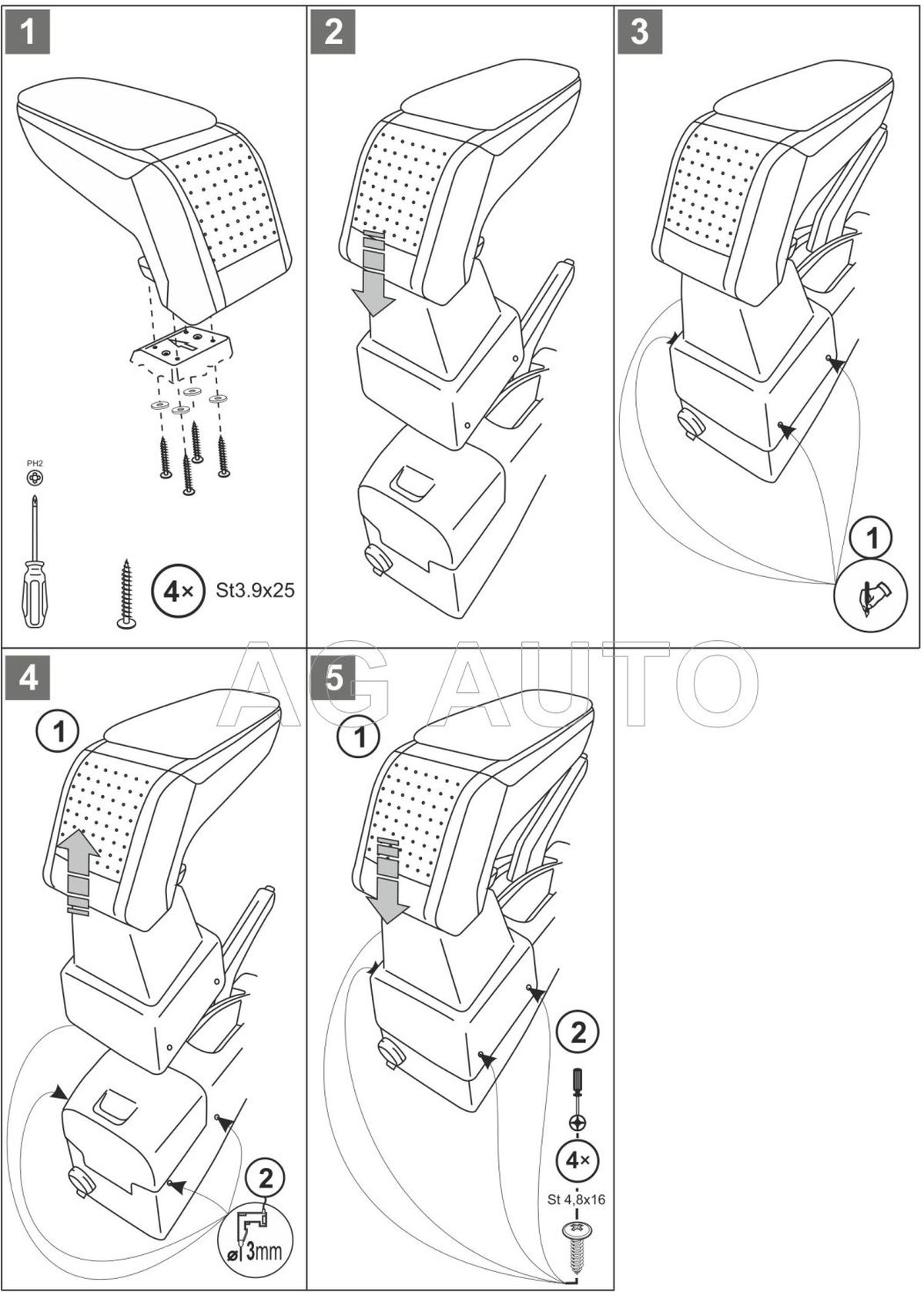 Loketní opěrka - područka STANDARD, Nissan Note, 2006-2012