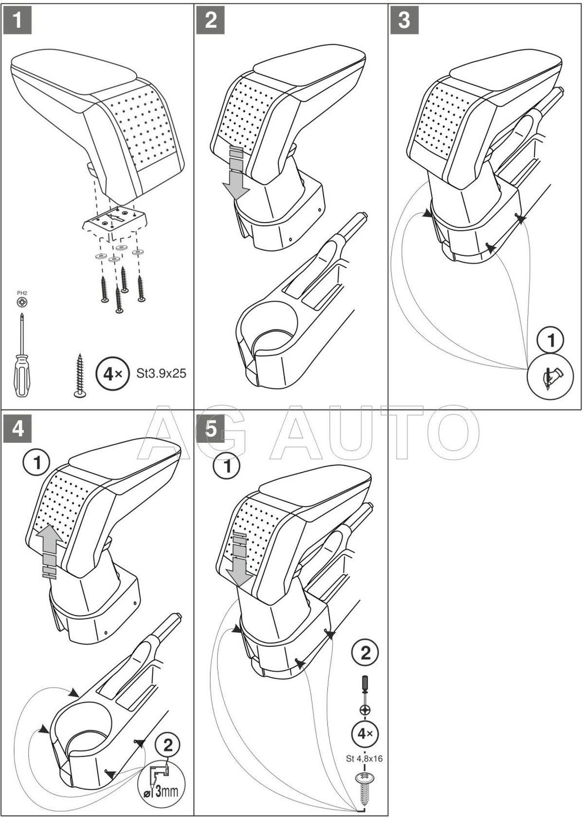 Loketní opěrka - područka STANDARD, Hyundai Getz, 2005-2009