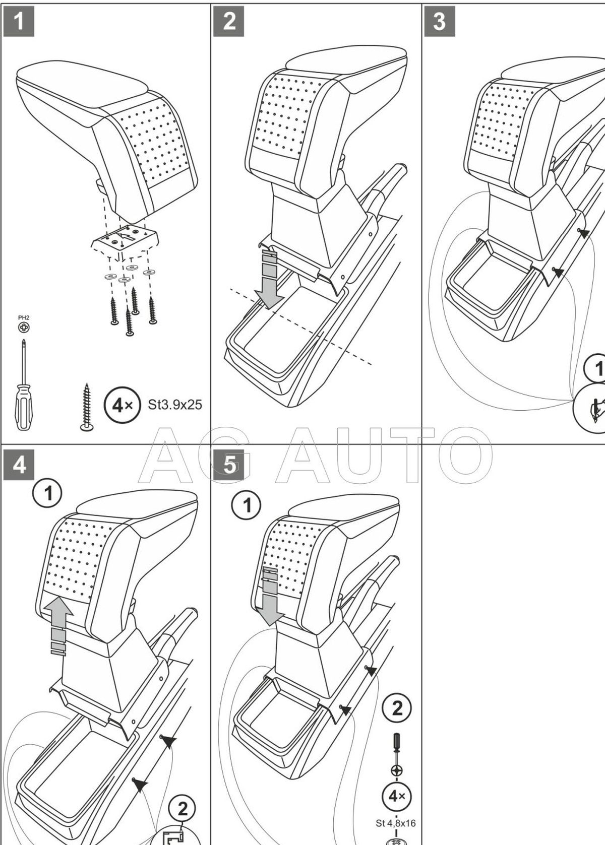 Loketní opěrka - područka STANDARD, Škoda Fabia III, 2014-2021