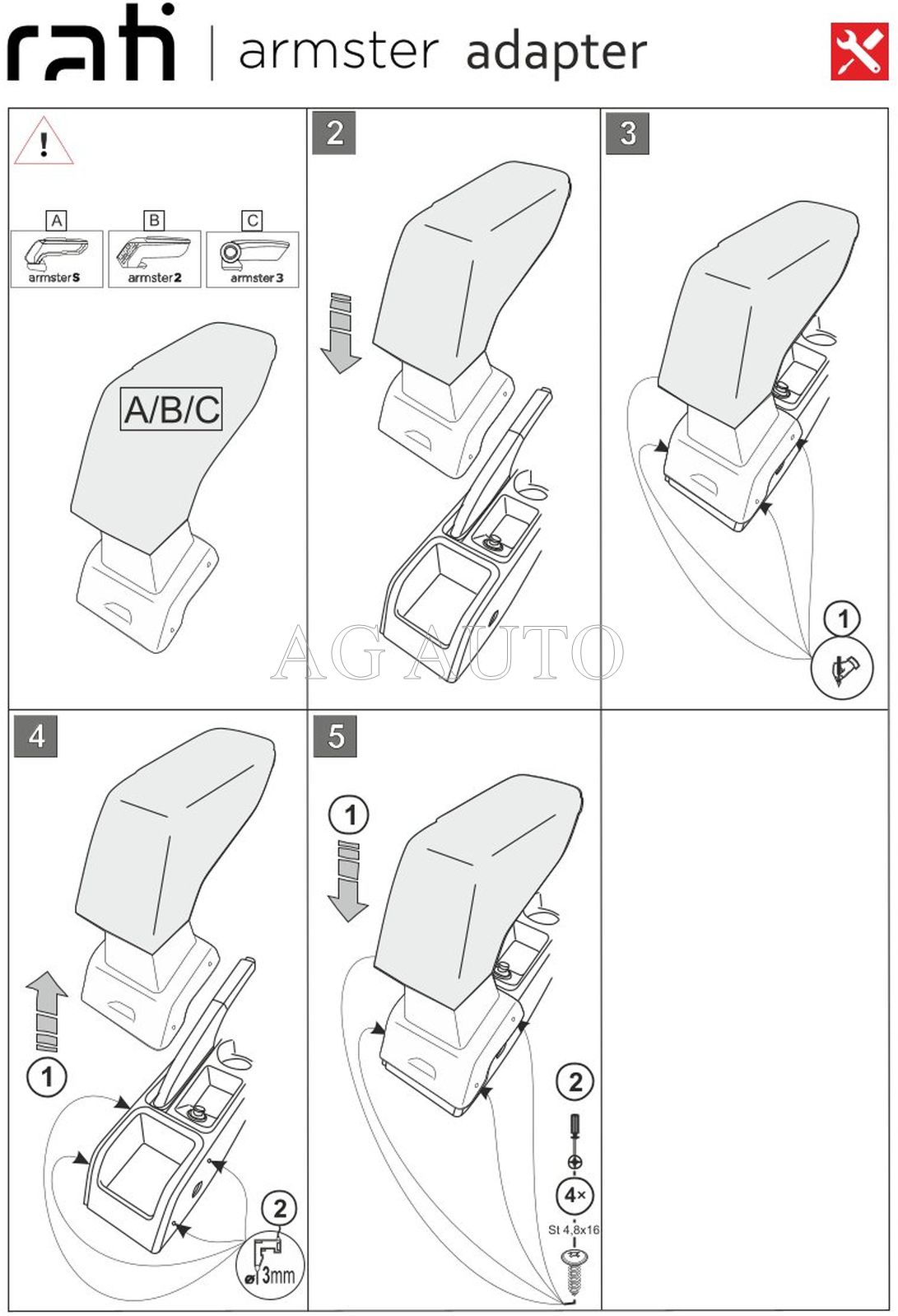 Loketní opěrka Armster 3, Seat Arona, 2018- , tkanina