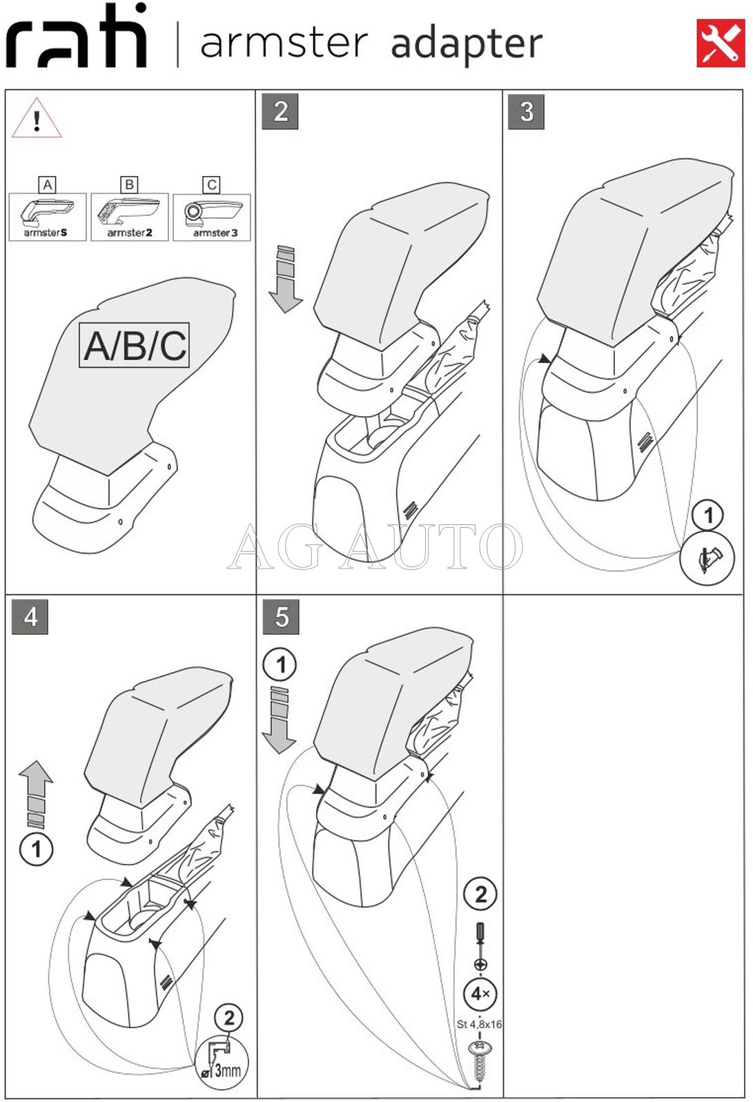 Loketní opěrka Armster 3, Opel Corsa D, 2006-2014, tkanina