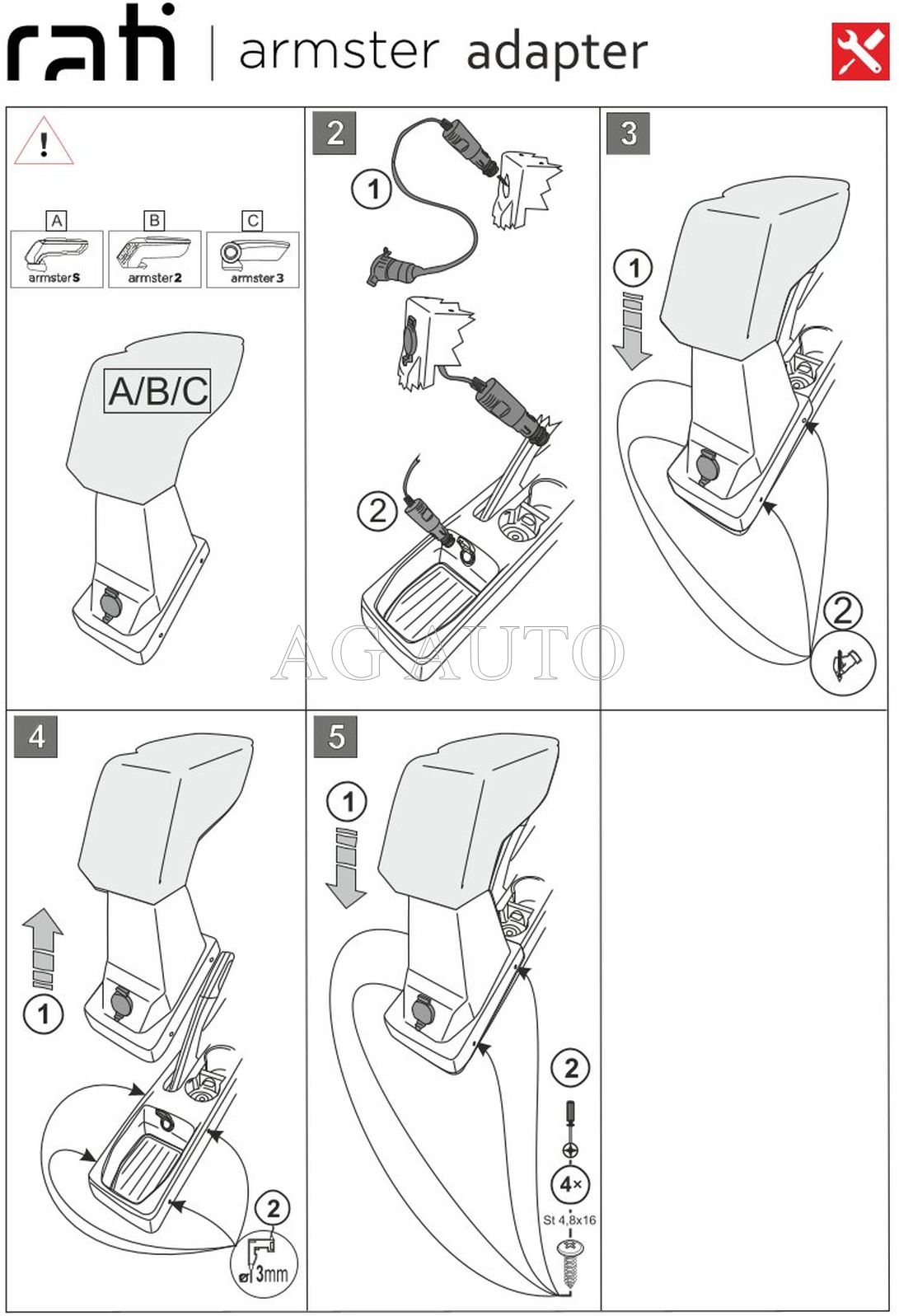 Loketní opěrka - područka STANDARD, Renault Captur, 2017-2019, +12V kabel