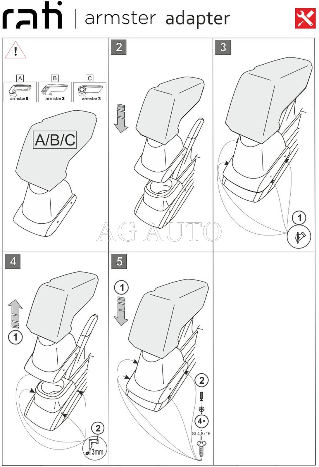 Loketní opěrka Armster 3, VW Polo V, 2009-2017, tkanina