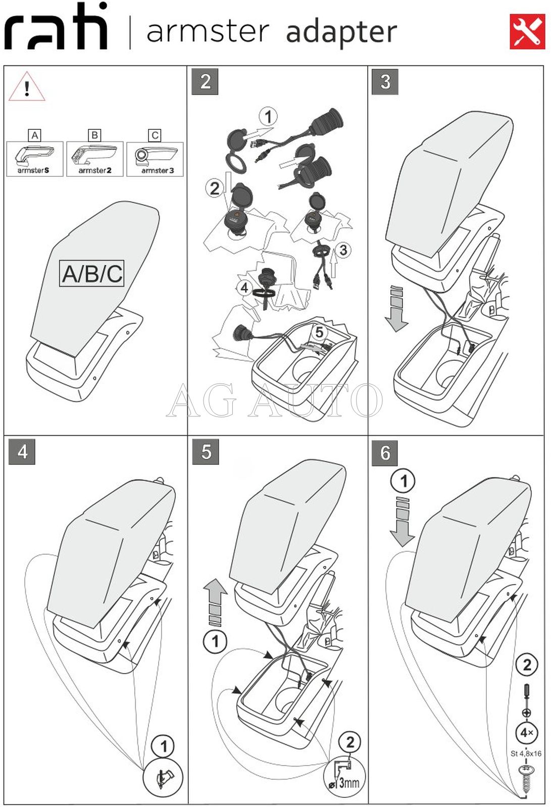 Loketní opěrka Armster 3, Ford Fiesta VII, 2017-2023, USB + AUX