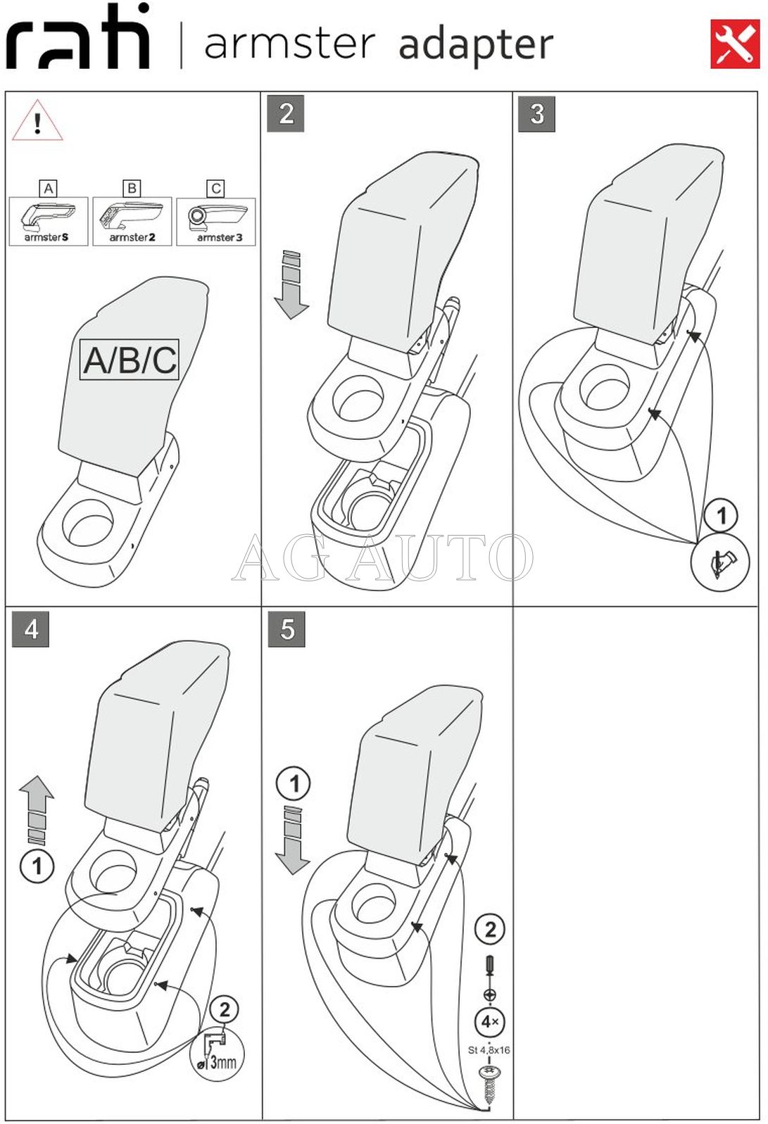 Loketní opěrka Armster 3, Citroen C4 Cactus, 2014-2020