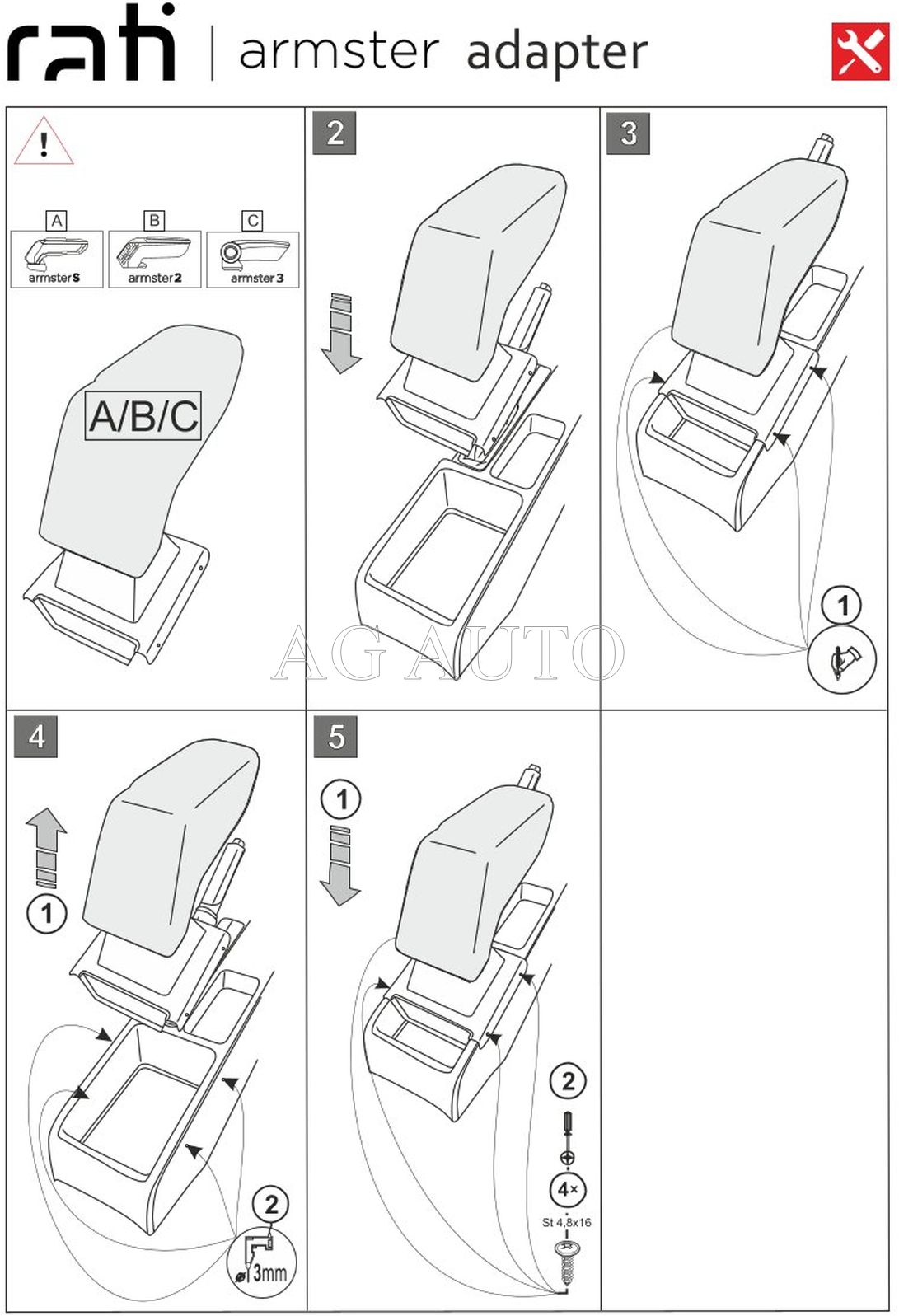 Loketní opěrka - područka Standard, Škoda Octavia III, 2013-2020, tkanina