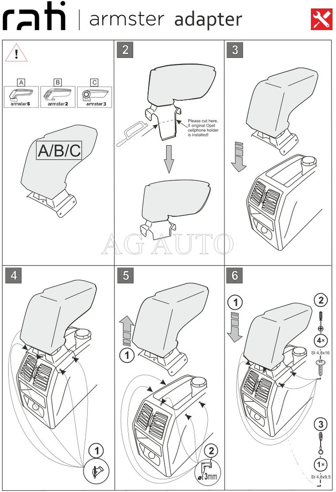 Loketní opěrka Armster 3, Opel Zafira B, 2007-2014, tkanina