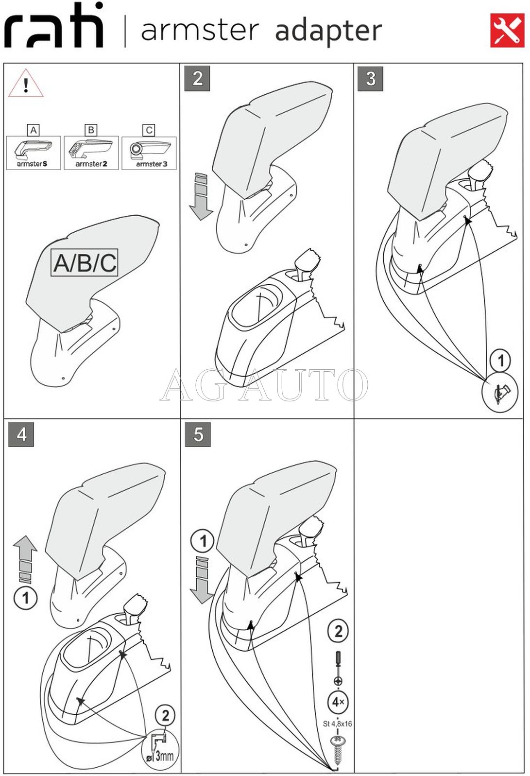 Loketní opěrka Armster 3, Fiat 500L, 2012-2018, Trekking, Living, tkanina