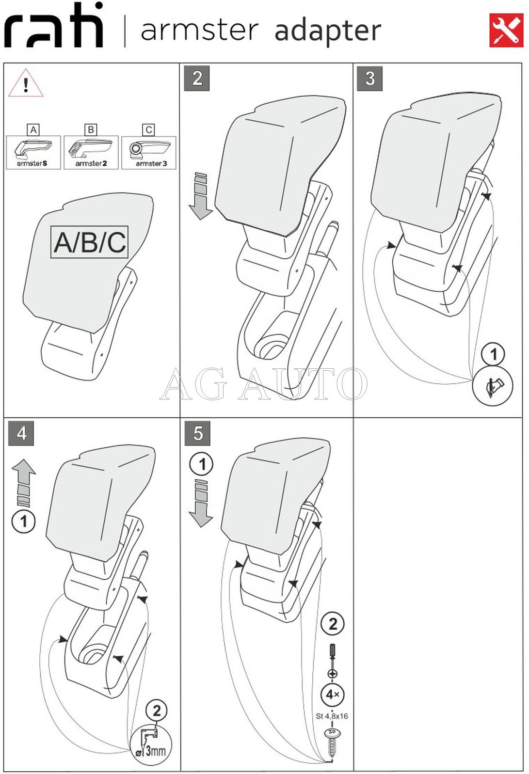Loketní opěrka Armster 3, Citroen C3 II, 2009-2016