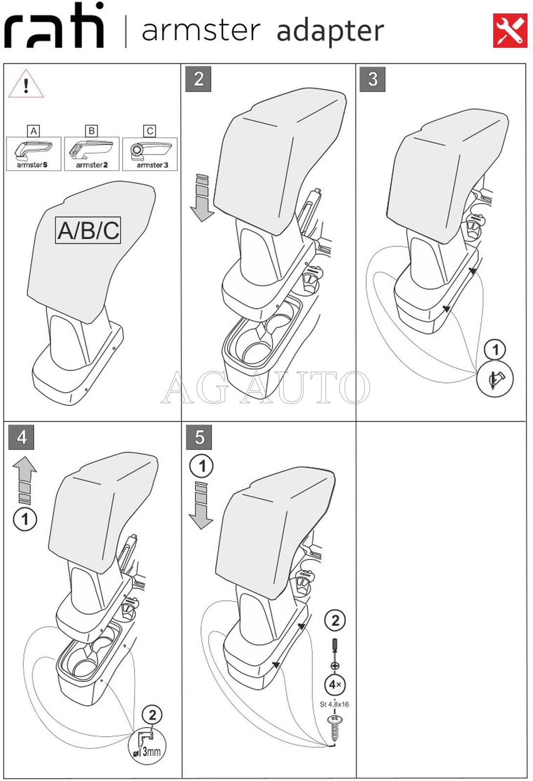 Loketní opěrka - područka Standard, Ford Puma, 2019- , tkanina
