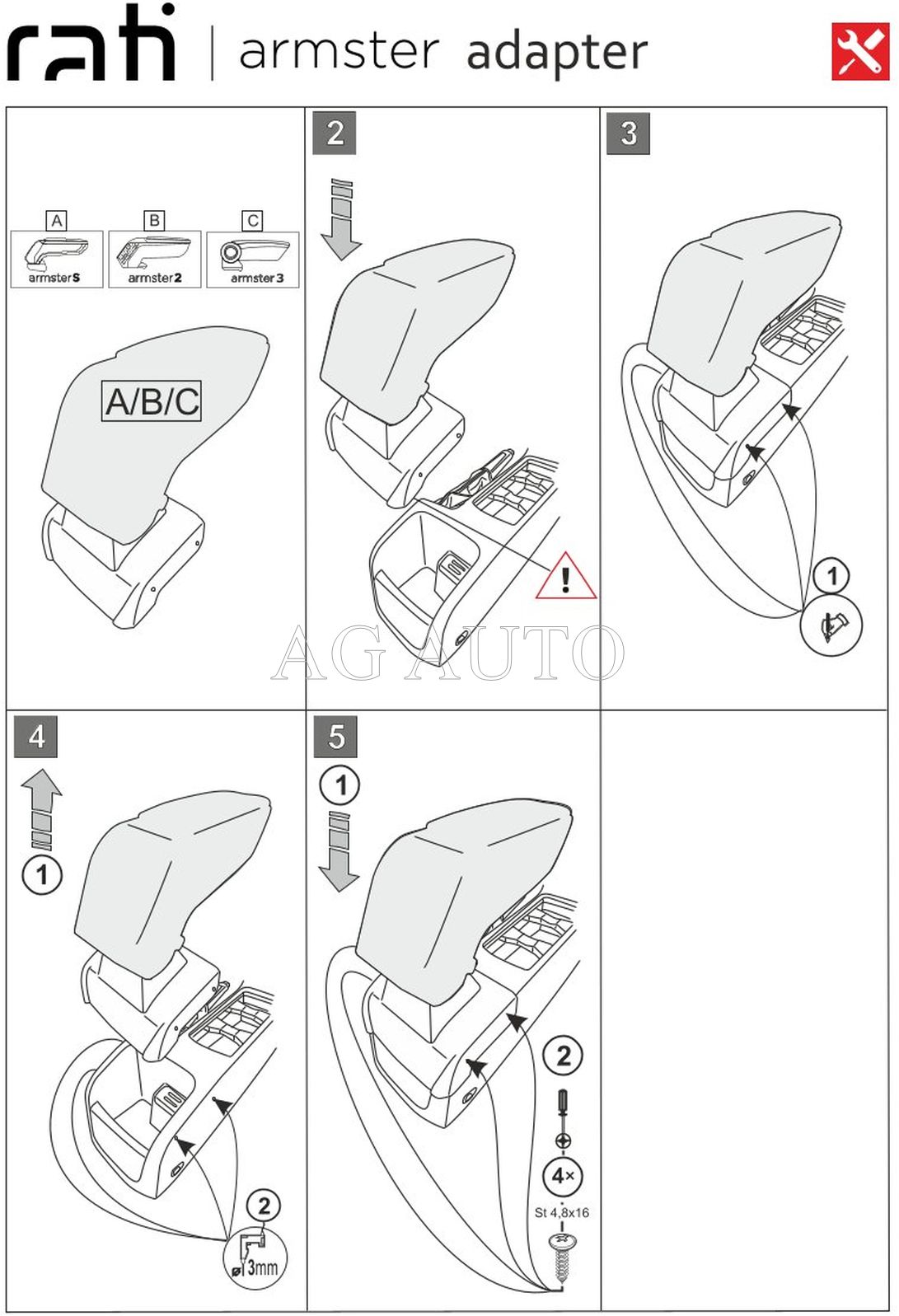 Loketní opěrka - područka ARMSTER 2, Ford Focus III, 2015-2017