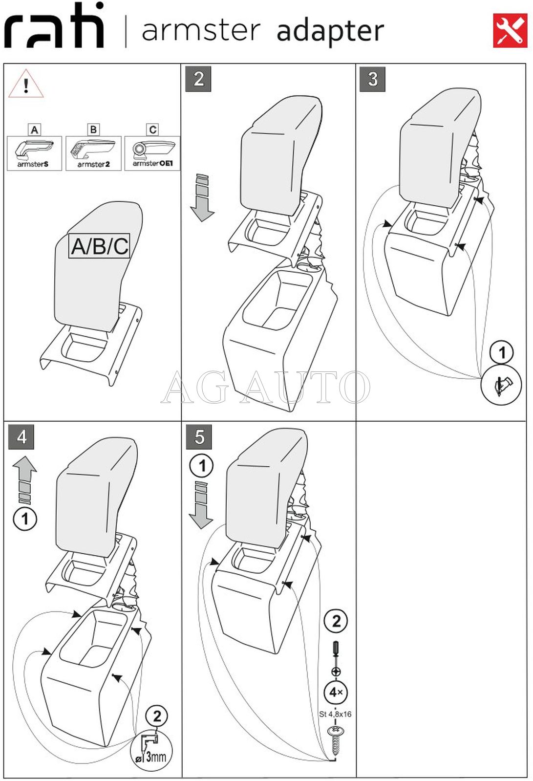 Loketní opěrka Armster 3, Citroen C4 II, 2010-2018