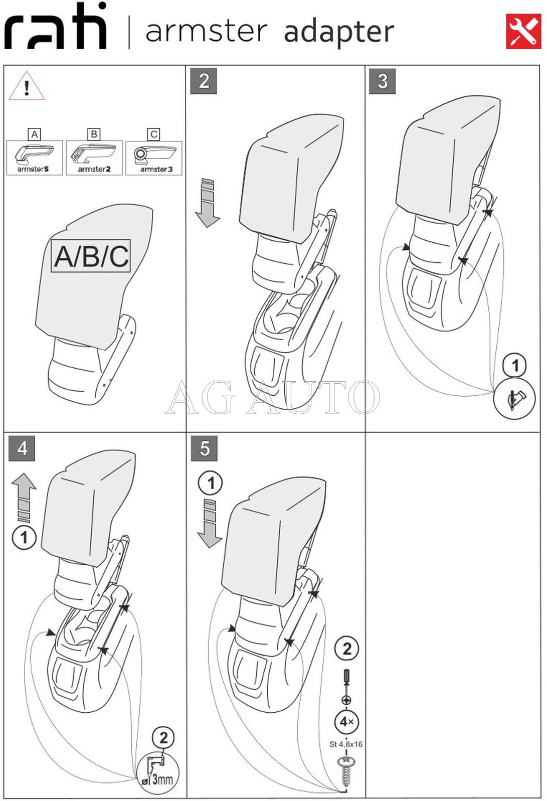 Loketní opěrka Armster 3, Citroen C-Elysee, 2012- ,