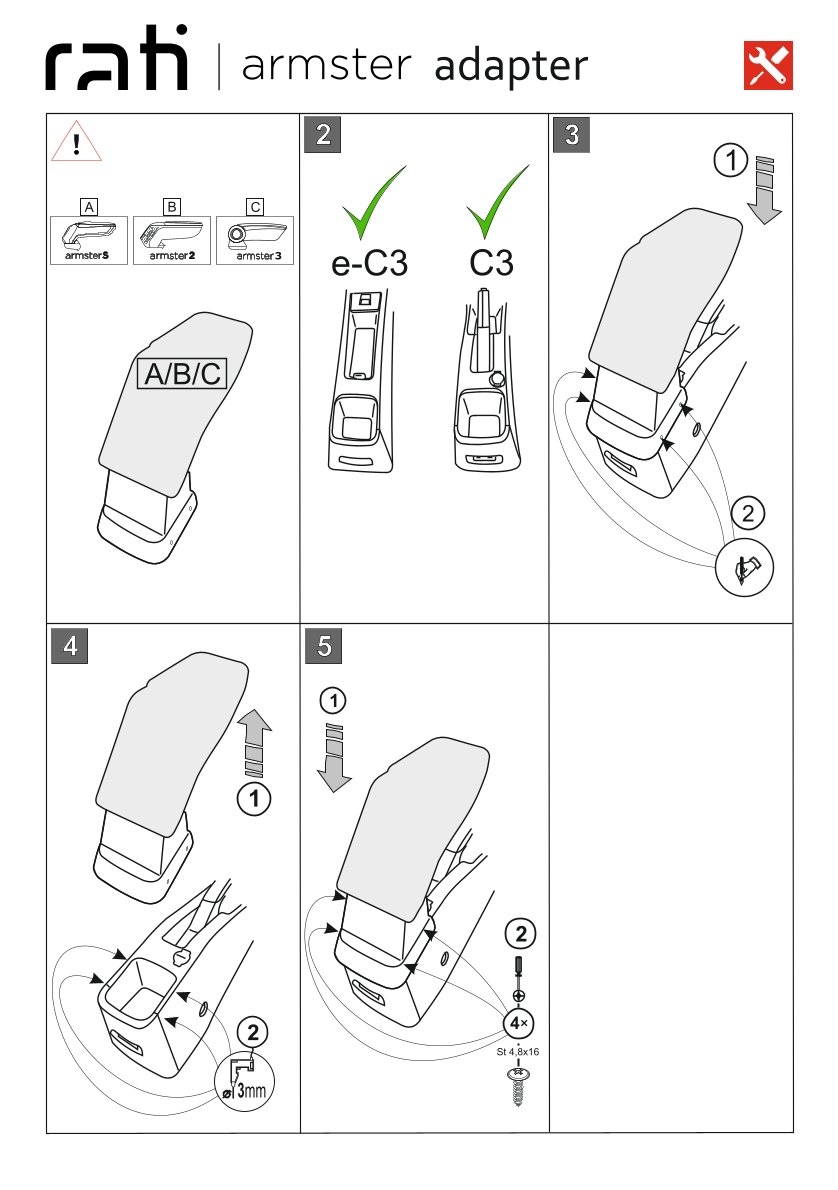 Loketní opěrka - područka STANDARD, Citroen C3 IV, 2024- ,
