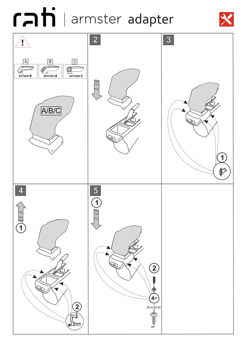 Loketní opěrka - područka ARMSTER 2, MG 3 III, 2024- ,