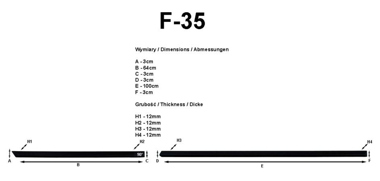 Ochranné boční lišty na dveře, Ford EcoSport II, 2012-