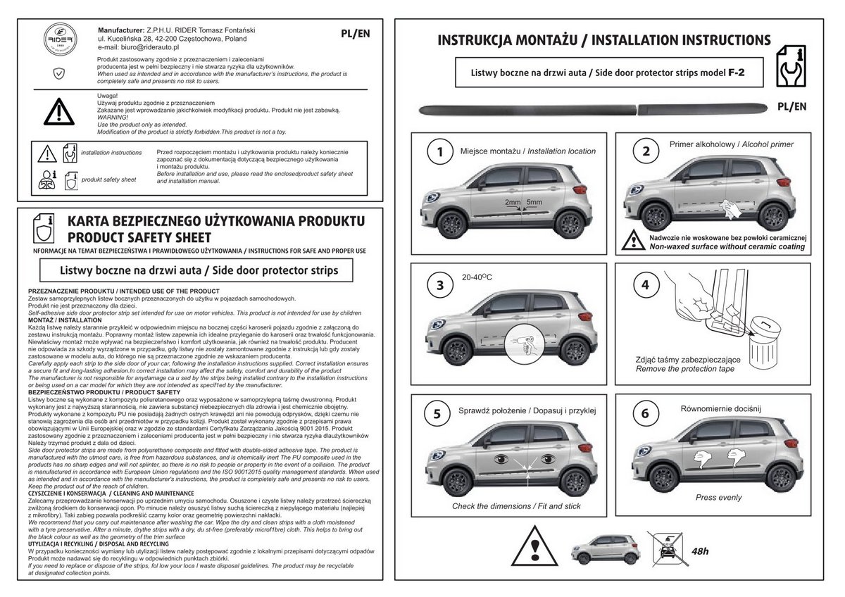 Ochranné boční lišty na dveře, Leapmotor T03, 2024- ,