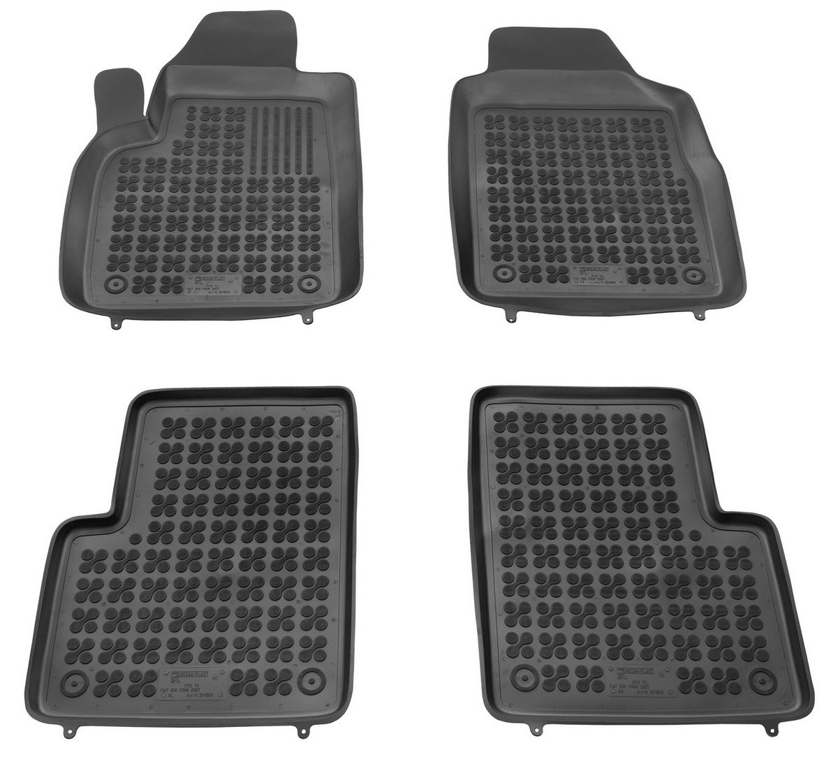 Gumové autokoberce, Fiat 500, 2007-2024